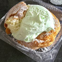 March special, pistachio cream puff