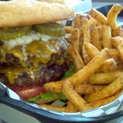 Official BBQ & Burgers - Double Cheeseburger for one of our bravest customers, what a monster of meat!