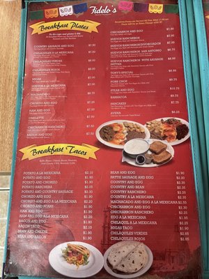 Menu photo 1 Fidelos Mexican Restaurant San Antonio, TX