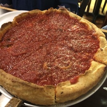 Windy City Pizza - Deep dish with banana peppers and mushrooms. Delicious! - Pizza Near Me - Chesapeake, Virginia