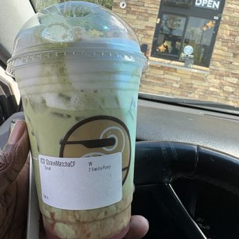 Ziggi's Coffee - Iced Strawberry Matcha Latte With Cold Foam - Coffee & Tea Near Me - Savannah, Georgia