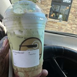 Iced Strawberry Matcha Latte With Cold Foam