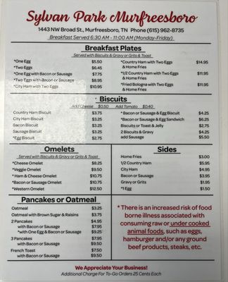 Menu photo 2 Sylvan Park-Murfreesboro Murfreesboro, TN Menu photo 2 Sylvan Park-Murfreesboro Murfreesboro, TN