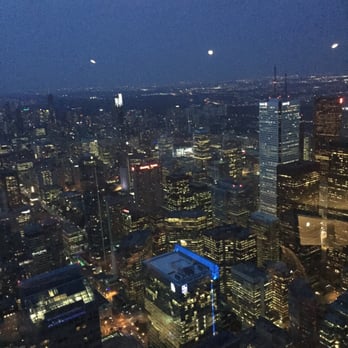 360 Restaurant - View from our table after sunset - Canadian (New) Near Me - Toronto, Ontario