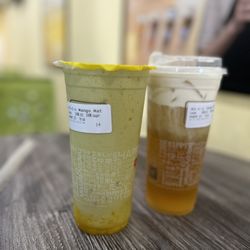 Happy Lemon - F2. Mango Matcha Smoothie + A1. Green Tea Salted Cheese