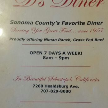 D's Diner - Diners Near Me - Sebastopol, California D's Diner - Diners Near Me - Sebastopol, California