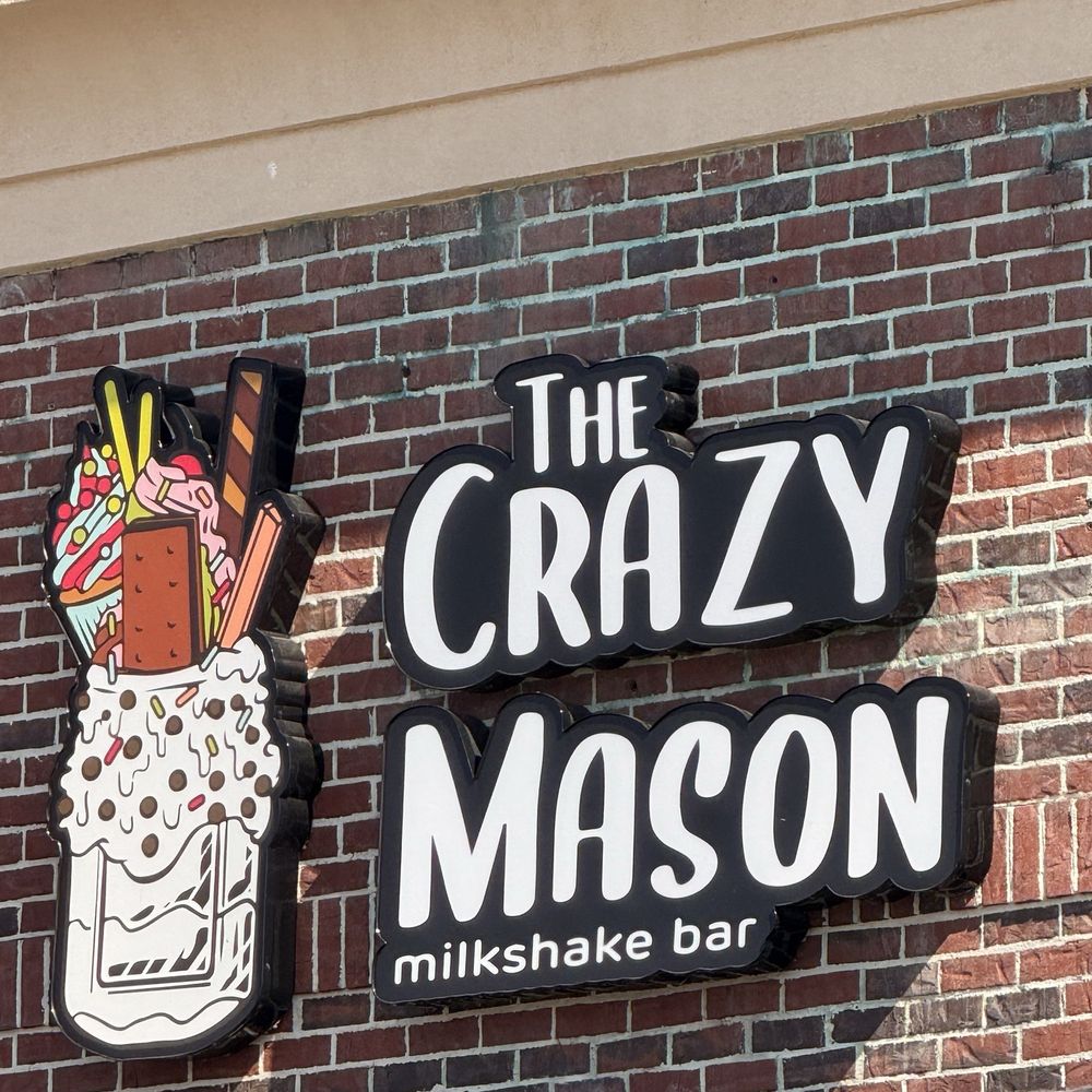 The Crazy Mason - Building sign - Desserts Near Me - Myrtle Beach, South Carolina The Crazy Mason - Building sign - Desserts Near Me - Myrtle Beach, South Carolina