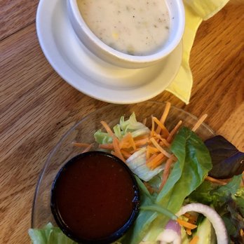 Old Mill Restaurant - Corn Chowder and Salad - American Near Me - Pigeon Forge, Tennessee