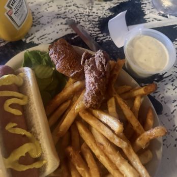 Yippee-ei-o! - Hot doggie with fries (kids) - Steakhouses Near Me - Tusayan, Arizona Yippee-ei-o! - Hot doggie with fries (kids) - Steakhouses Near Me - Tusayan, Arizona