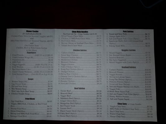 Menu photo 3 Uncle Ping's Express Oroville, CA