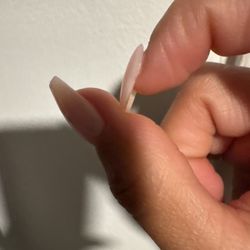 Lifted hard gel nail (a week after I got them done)