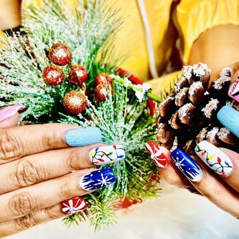 Lavie Nail Bar - Merry Christmas nails. - Nail Salons Near Me - Frisco, Texas Lavie Nail Bar - Merry Christmas nails. - Nail Salons Near Me - Frisco, Texas