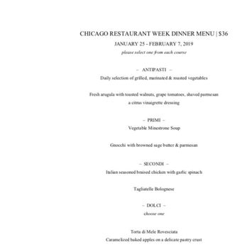 A Tavola - Menu and price advertised on January 16, the timeframe in which I made a reservations. - Italian Near Me - Chicago, Illinois A Tavola - Menu and price advertised on January 16, the timeframe in which I made a reservations. - Italian Near Me - Chicago, Illinois