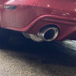 Roush axle-back exhaust for a 2016 Ford Mustang