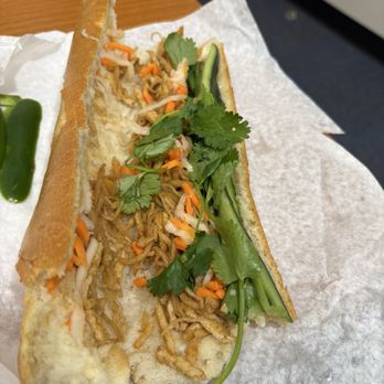 THH Sandwiches and Coffee - Vegetarian Tofu Sandwich (Banh Mi Bi Chay) - Vietnamese Near Me - Anaheim, California THH Sandwiches and Coffee - Vegetarian Tofu Sandwich (Banh Mi Bi Chay) - Vietnamese Near Me - Anaheim, California