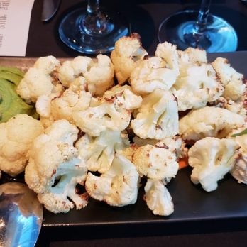 etch - Roasted cauliflower- with truffle oil, pea pesto and crema. - New American Near Me - Nashville, Tennessee