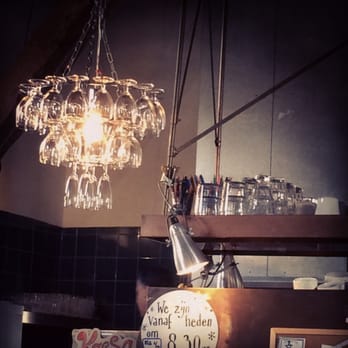 Bakkerswinkel Westerpark - Cool "chandelier" made out of glasses - Bakeries Near Me - Amsterdam, New Hampshire Bakkerswinkel Westerpark - Cool "chandelier" made out of glasses - Bakeries Near Me - Amsterdam, New Hampshire