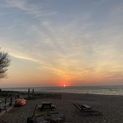 The Lazy Fish Resort - Sunrise from the patio table.