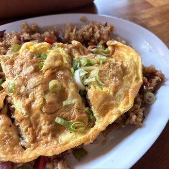 Da Local Boy - Kahuna Fried Rice (a little nibble taken out before I could take a pic, my friend isn't used to going fooding with me yet. LOL) - Hawaiian Near Me - Highwood, Illinois Da Local Boy - Kahuna Fried Rice (a little nibble taken out before I could take a pic, my friend isn't used to going fooding with me yet. LOL) - Hawaiian Near Me - Highwood, Illinois