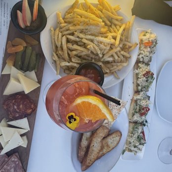 Rooftop - Charcuterie board, truffle fries, crab toast and citrus blossom - New American Near Me - Walnut Creek, California Rooftop - Charcuterie board, truffle fries, crab toast and citrus blossom - New American Near Me - Walnut Creek, California