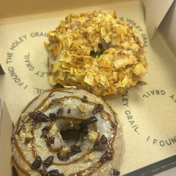 Holey Grail Donuts - Coconut Carrot Cake w/ Kismet Whisky and Smores - Donuts Near Me - Long Beach, California Holey Grail Donuts - Coconut Carrot Cake w/ Kismet Whisky and Smores - Donuts Near Me - Long Beach, California