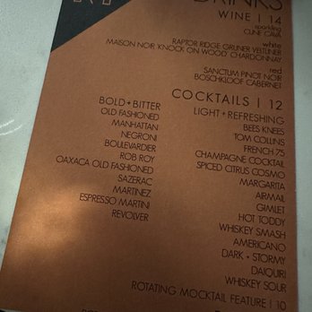 Round Midnight - Drink menu - Speakeasies Near Me - Edmond, Oklahoma