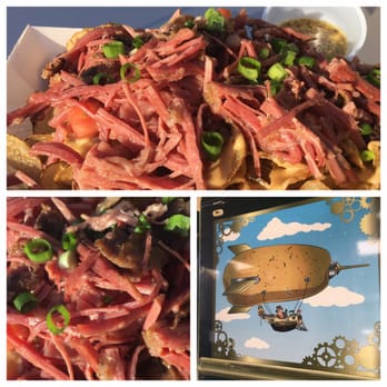 St. Paddy's Cakes - Try a Irish Nachos w/ Corned Beef Over all it was good & the Corned Beef was great Very cool Steampunk Art Work on their Food Truck - Food Trucks Near Me St. Paddy's Cakes - Try a Irish Nachos w/ Corned Beef Over all it was good & the Corned Beef was great Very cool Steampunk Art Work on their Food Truck - Food Trucks Near Me