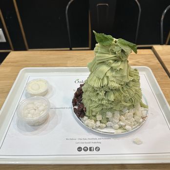 Oakobing - Green Tea Shaved Ice - IG @bougiefoodieboi - Shaved Ice Near Me - Los Angeles, California Oakobing - Green Tea Shaved Ice - IG @bougiefoodieboi - Shaved Ice Near Me - Los Angeles, California