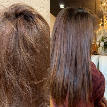 Jon Edwards Salon & Spa - Before and after Milbon Conditioning Treatment. - Hair Salons Near Me - Vacaville, California Jon Edwards Salon & Spa - Before and after Milbon Conditioning Treatment. - Hair Salons Near Me - Vacaville, California