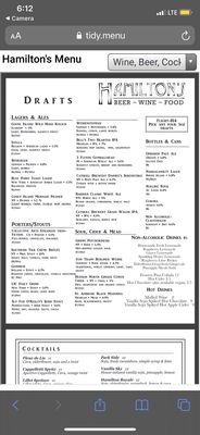 Menu photo 1 Hamilton's Brooklyn, NY