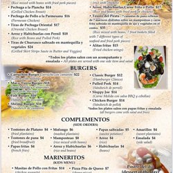 El Carrucho - Menú