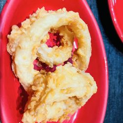 Square 1 Burgers & Bar - Double dipped onion rings...
