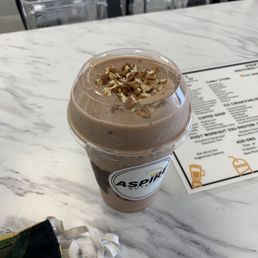Chocolate/Raspberry Healthy Shake at the main bar area