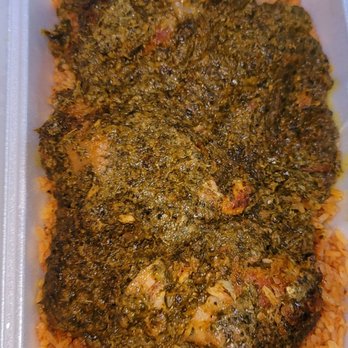 Kiki’s Kitchen - Cassava leaf with chicken n turkey, on jollof rice! Yummy! - Southern Near Me - Woodbridge, Virginia Kiki’s Kitchen - Cassava leaf with chicken n turkey, on jollof rice! Yummy! - Southern Near Me - Woodbridge, Virginia