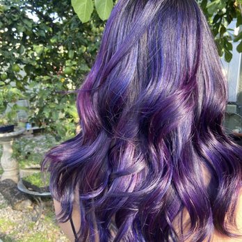 Simply Glamour - Purple balayage and haircut - Hair Stylists Near Me - West Hollywood , California Simply Glamour - Purple balayage and haircut - Hair Stylists Near Me - West Hollywood , California