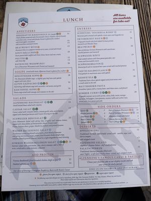 Menu photo 5 Alpenrose Vail Vail, CO