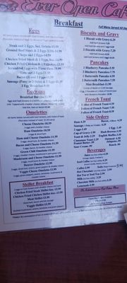 Menu photo 2 Ever Open Cafe & Gas Stop Fort Collins, CO