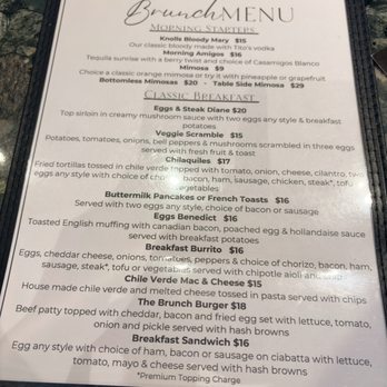 Knolls Restaurant - Menu 6/2026 - American Near Me - Long Beach, California Knolls Restaurant - Menu 6/2026 - American Near Me - Long Beach, California