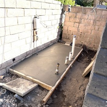 Oscar's Pool Service - The old equipment was just sitting in the dirt on blocks. Oscar poured a new concrete slab for the new equipment - Pool Cleaners Near Me - Van Nuys, California