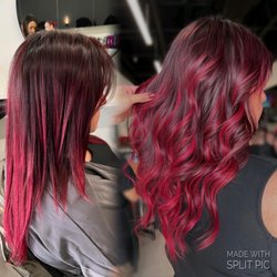 Aura Hair - Before and after extensions and color