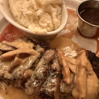 Outwest - Outwest Sirloin - 9oz with Mashed Potatoes with Demi-Glace - Steakhouses Near Me - Kernersville, North Carolina Outwest - Outwest Sirloin - 9oz with Mashed Potatoes with Demi-Glace - Steakhouses Near Me - Kernersville, North Carolina