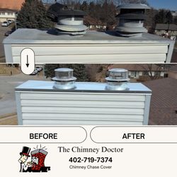 The Chimney Doctor - Before & After Chimney Chase Cover