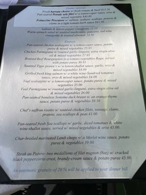 Menu photo 6 Trellis Restaurant Menlo Park, CA