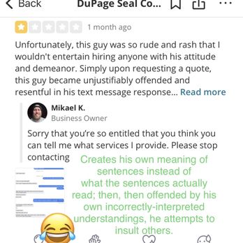 DuPage Seal Coating - If you're going to insult others, at least make the insult make sense. The dictionary is your friend. - Masonry/Concrete Near Me