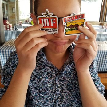 Mighty Fine Burgers University Oaks - The stickers given to kids for back to school - Burgers Near Me - Round Rock, Texas