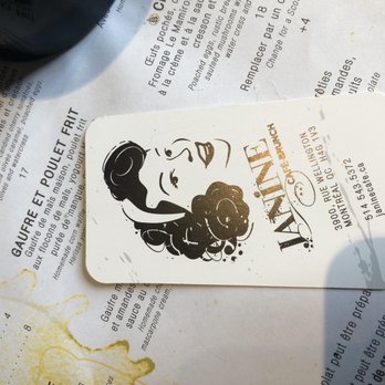 Janine Café - Business card - Breakfast & Brunch Near Me - Montreal, Quebec