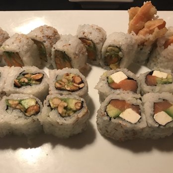Hako Japanese Restaurant - Sweet potato, peanut avocado, and philadelphia rolls - Sushi Bars Near Me - Raleigh, North Carolina Hako Japanese Restaurant - Sweet potato, peanut avocado, and philadelphia rolls - Sushi Bars Near Me - Raleigh, North Carolina
