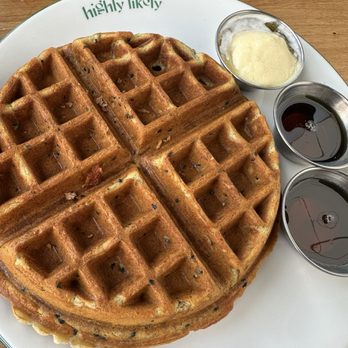 Highly Likely - Black sesame waffle - Coffee & Tea Near Me - Los Angeles, California Highly Likely - Black sesame waffle - Coffee & Tea Near Me - Los Angeles, California