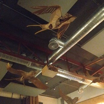 Tractor Brewing Company - Wells Park - Paper birds flying from the ceiling - Breweries Near Me - Albuquerque, New Mexico