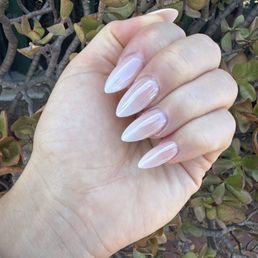 Chrome ombré wedding nails